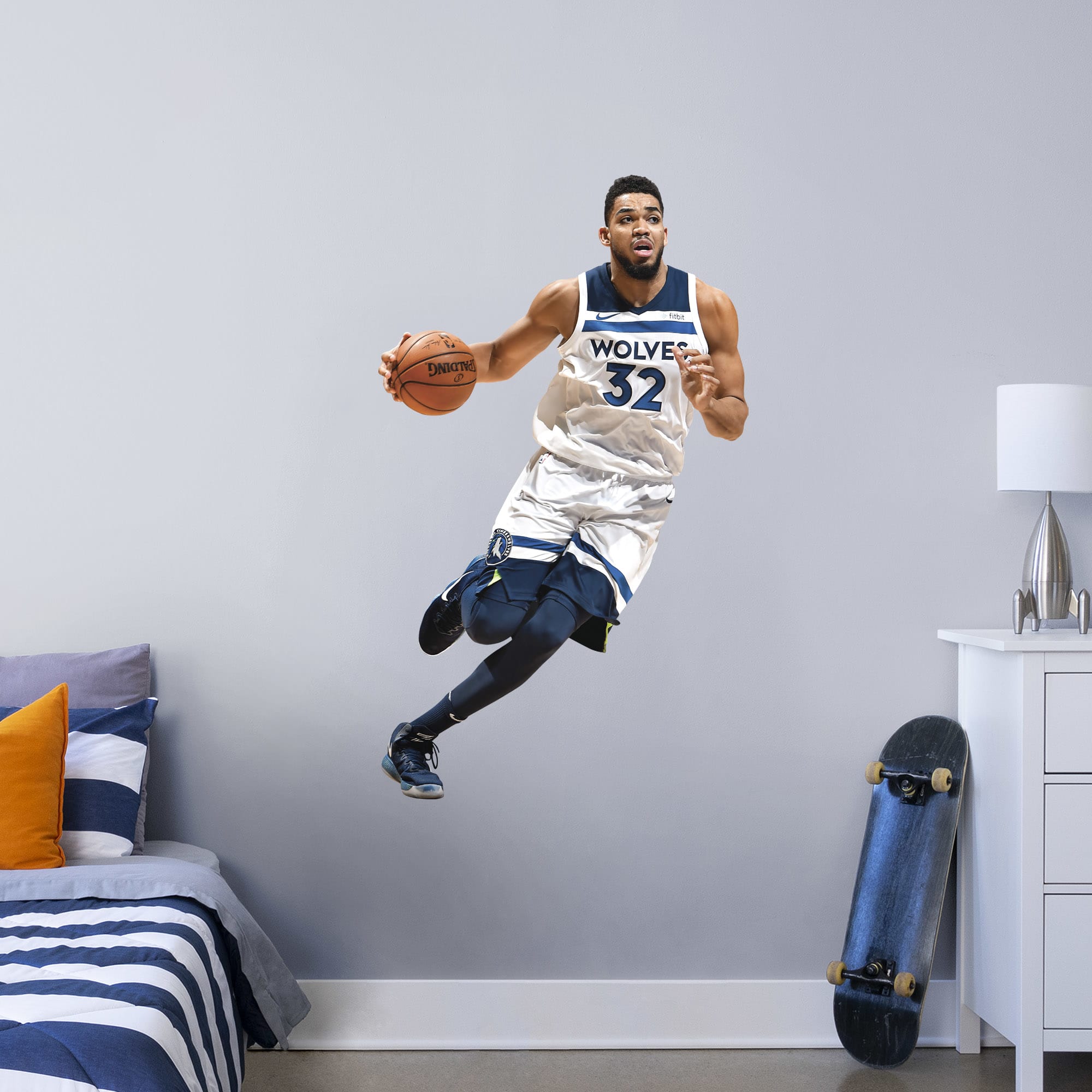 Karl-Anthony Towns for Minnesota Timberwolves - Officially Licensed NBA Removable Wall Decal Giant Athlete + 2 Decals (30"W x 51