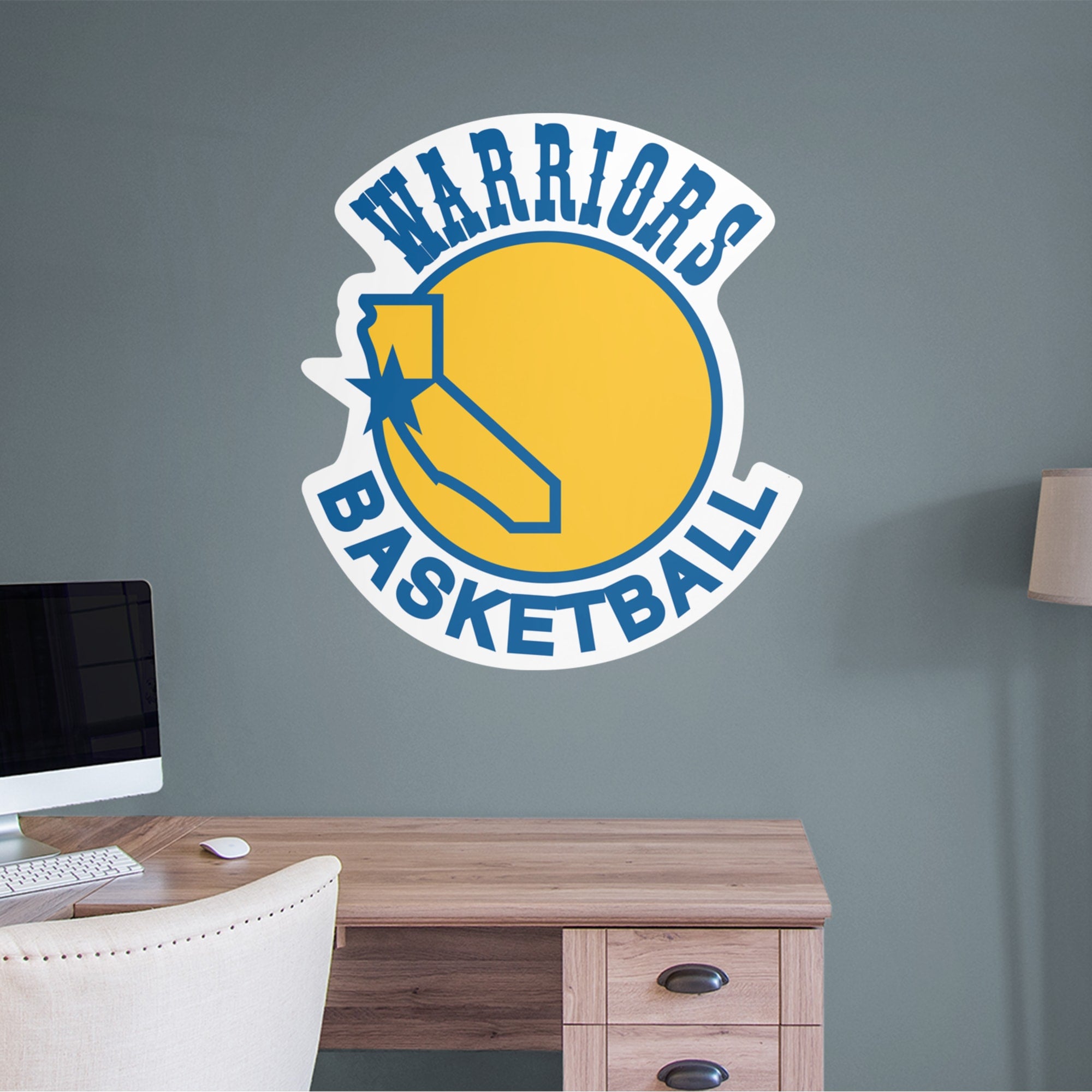 Golden State Warriors: Classic Logo - Officially Licensed NBA Removable Wall Decal 34.0"W x 38.0"H by Fathead | Vinyl