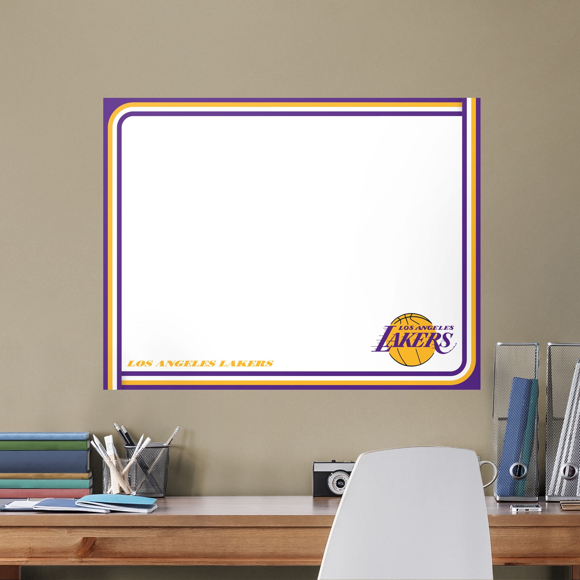 Los Angeles Lakers for Los Angeles Lakers: Dry Erase Whiteboard - Officially Licensed NBA Removable Wall Decal XL by Fathead | V