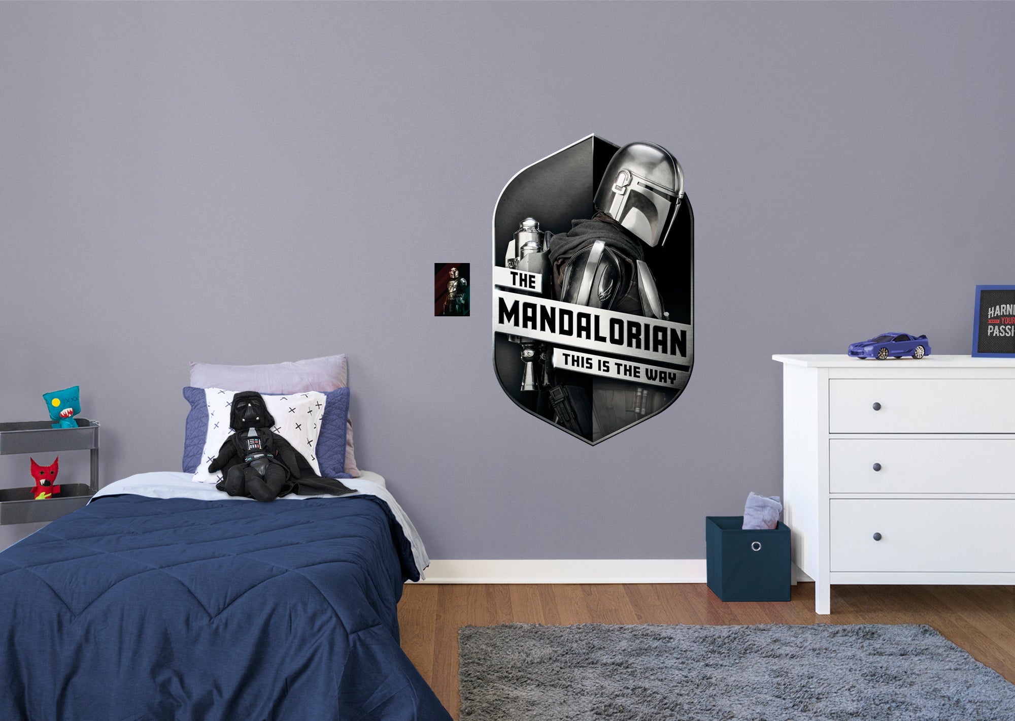 The Mandalorian Shield - Officially Licensed Star Wars Removable Wall Decal Giant Logo + 1 Decal by Fathead | Vinyl