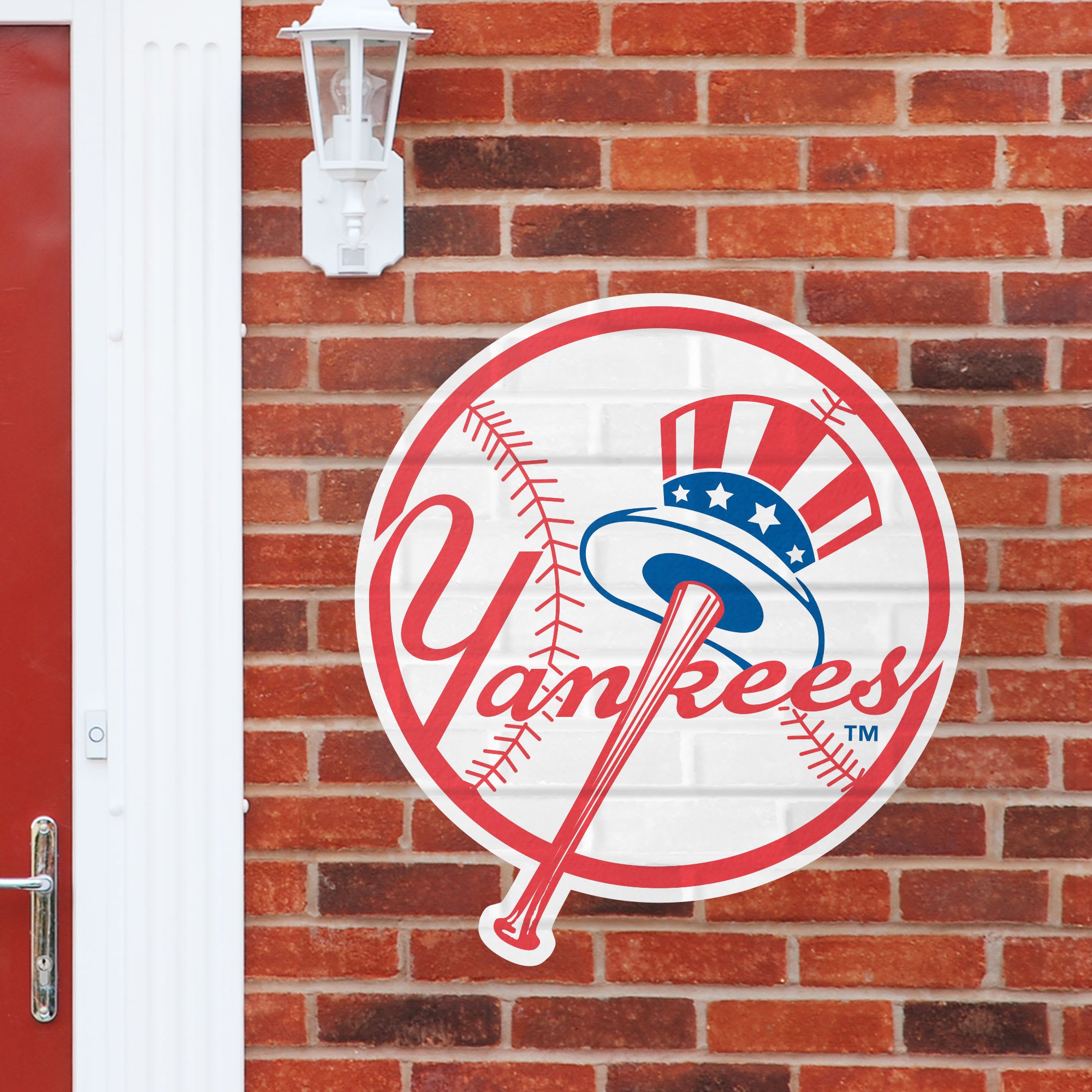 New York Yankees: Logo - Officially Licensed MLB Outdoor Graphic Giant Logo (30"W x 30"H) by Fathead | Wood/Aluminum