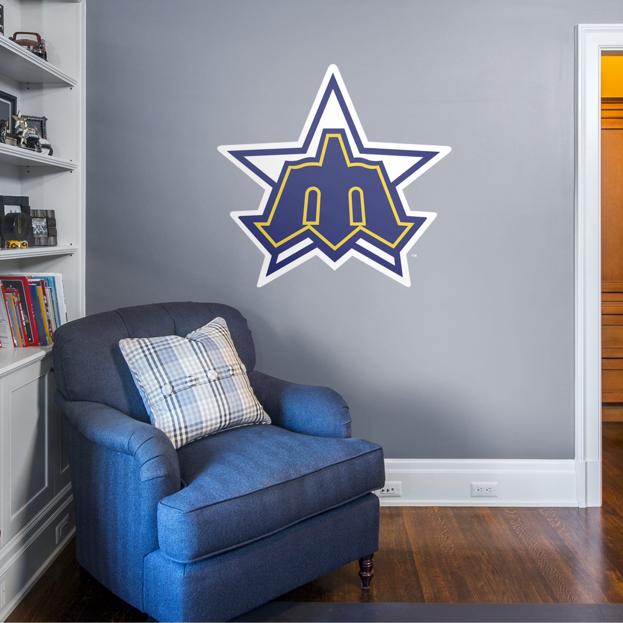 Seattle Mariners: Classic Logo - Officially Licensed MLB Removable Wall Decal 41.0"W x 39.0"H by Fathead | Vinyl