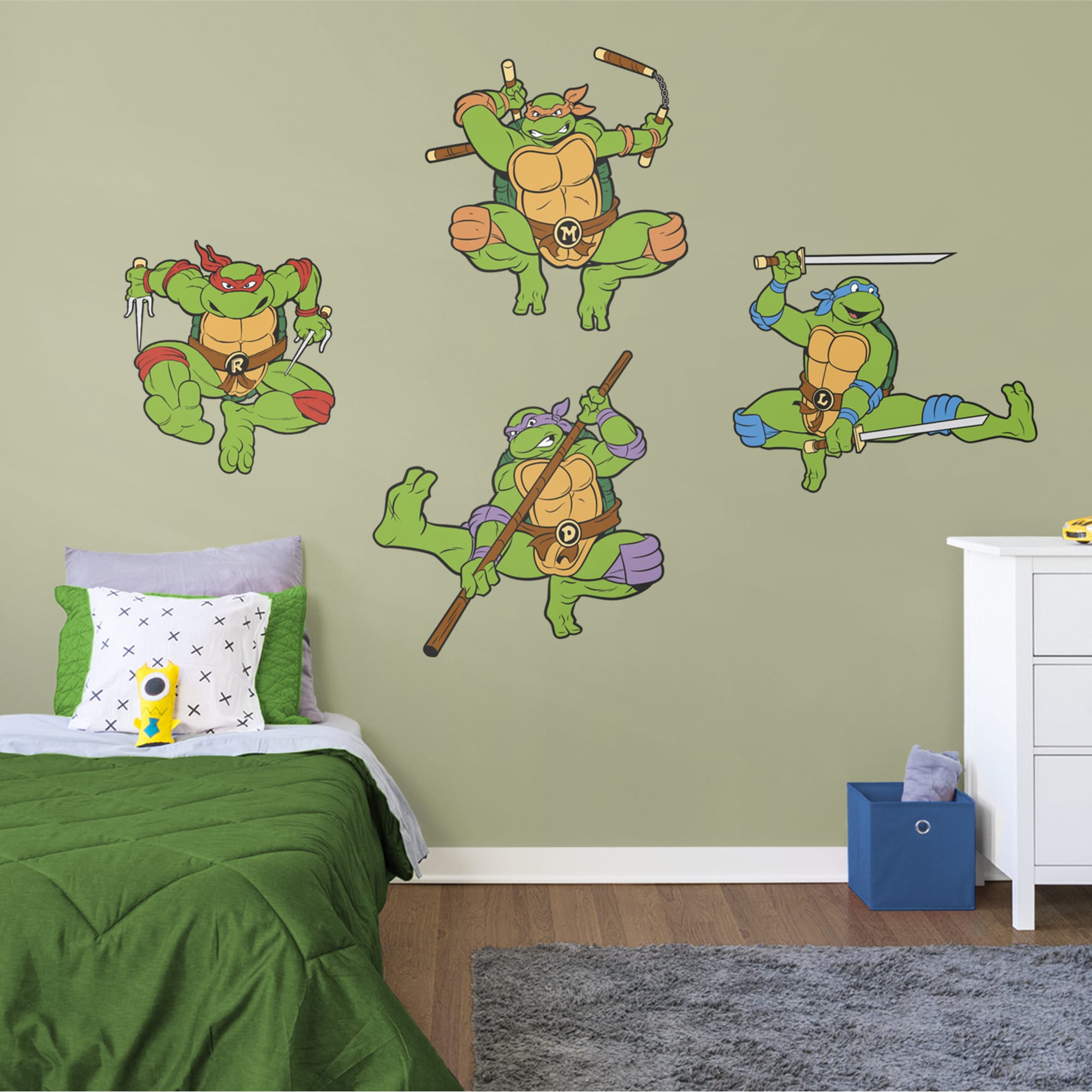 Teenage Mutant Ninja Turtles: Classic Collection - Officially Licensed Removable Wall Decal 79.0"W x 52.0"H by Fathead | Vinyl