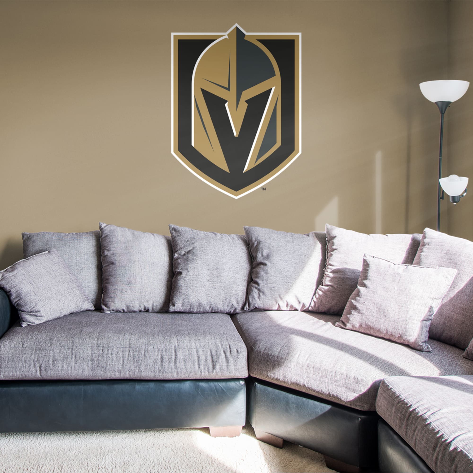 Vegas Golden Knights: Logo - Officially Licensed NHL Removable Wall Decal Giant Logo (38"W x 43"H) by Fathead | Vinyl