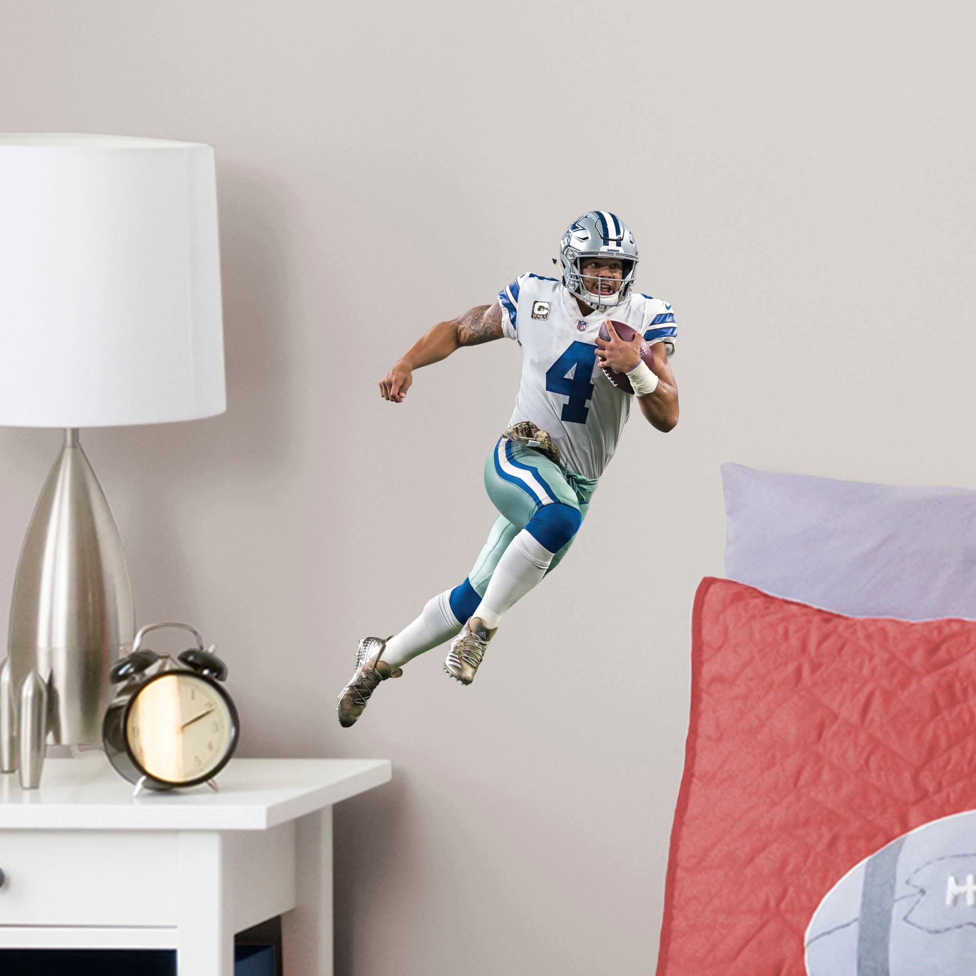 Dak Prescott for Dallas Cowboys: Scramble - Officially Licensed NFL Removable Wall Decal Large by Fathead | Vinyl