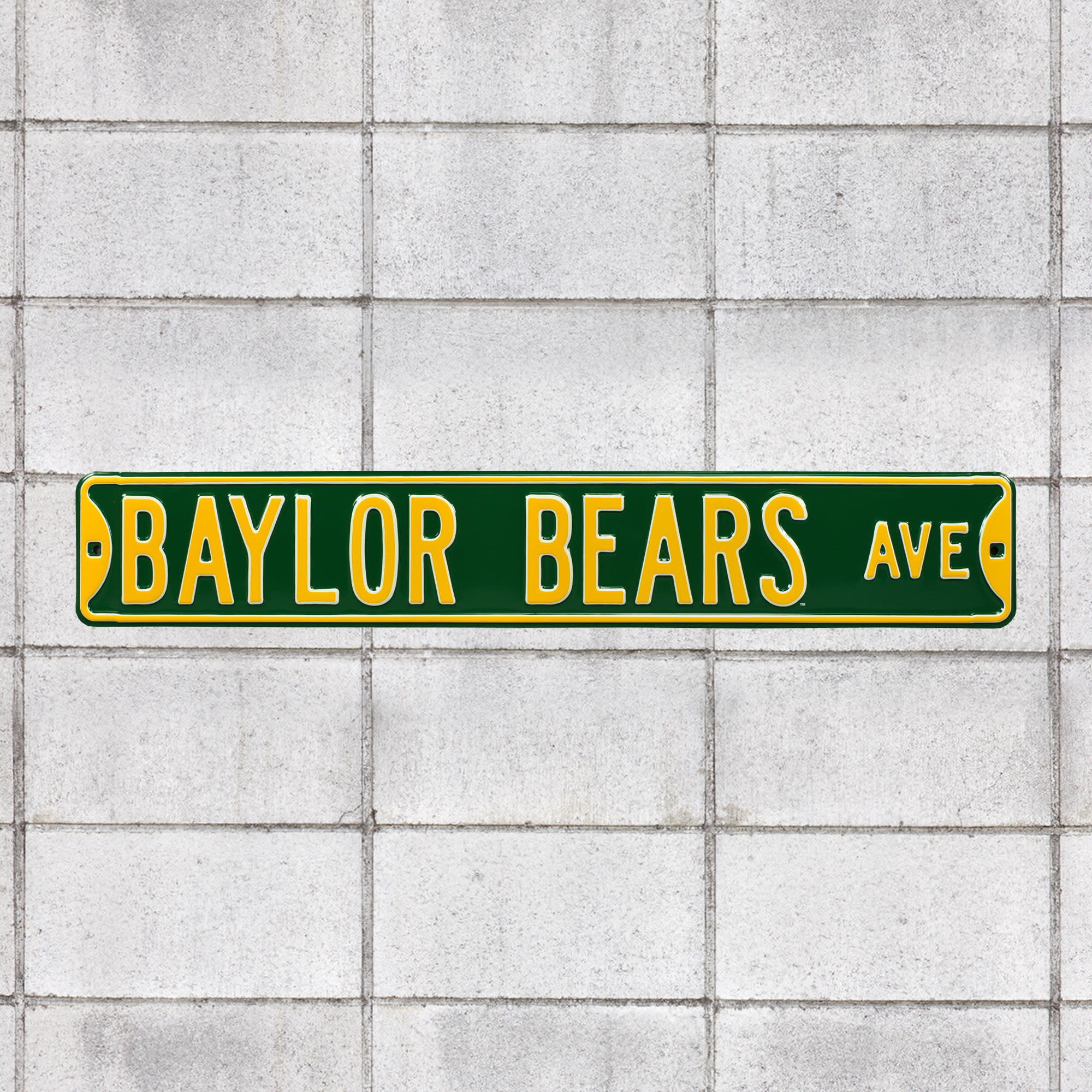 Baylor Bears: Baylor Bears Avenue - Officially Licensed Metal Street Sign by Fathead | 100% Steel