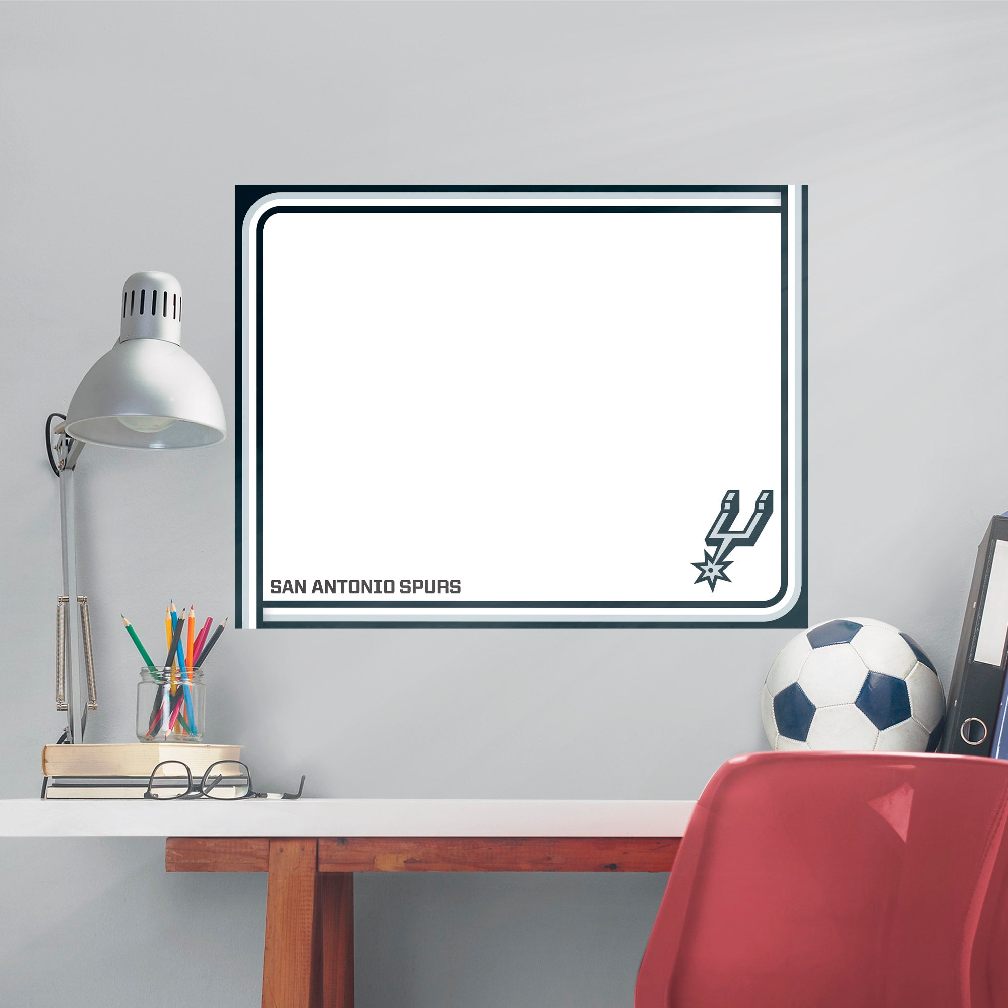 San Antonio Spurs for San Antonio Spurs: Dry Erase Whiteboard - Officially Licensed NBA Removable Wall Decal XL by Fathead | Vin