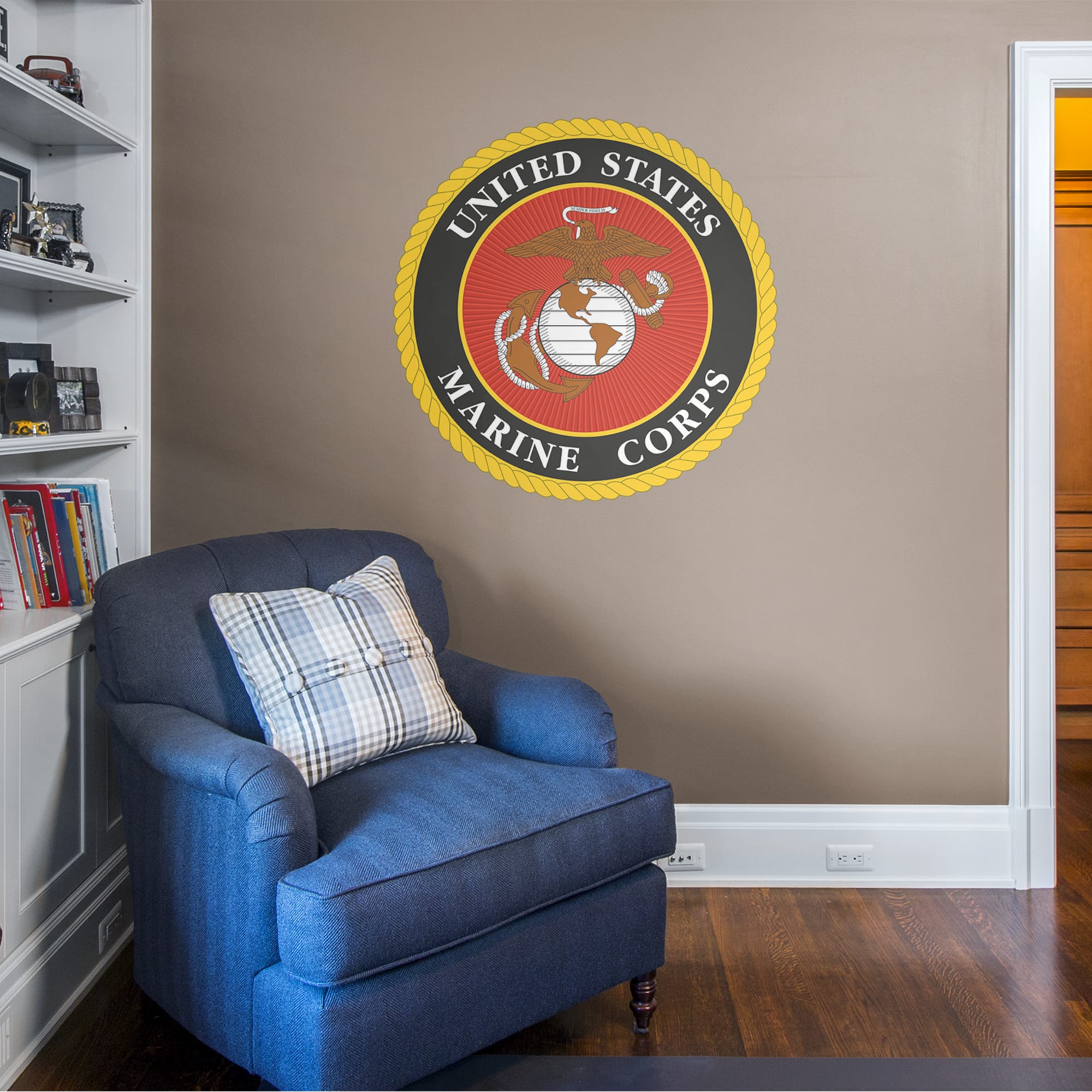 United States Marine Corps: Seal - Officially Licensed Removable Wall Decal 38.0"W x 38.0"H by Fathead | Vinyl