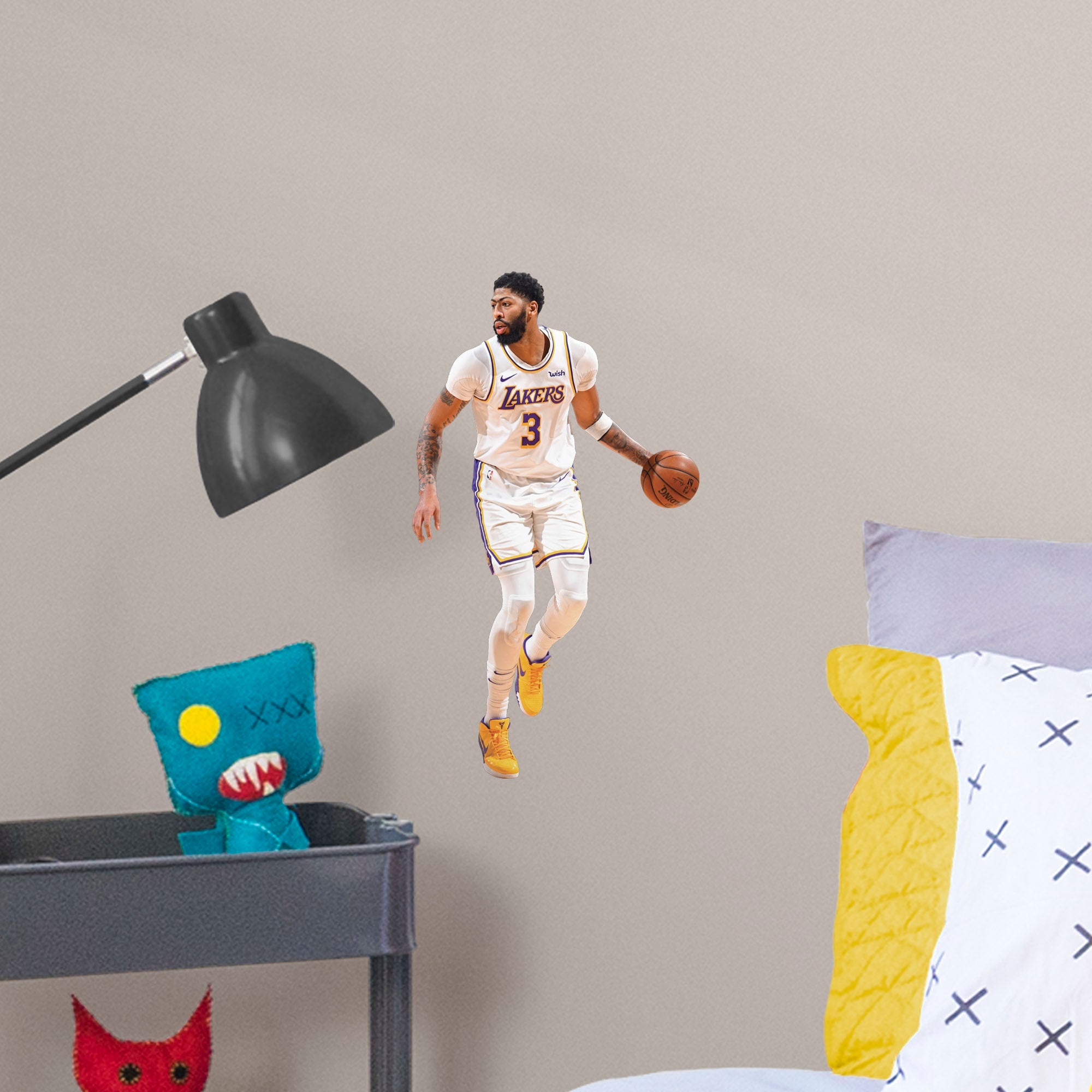 Anthony Davis for Los Angeles Lakers - Officially Licensed NBA Removable Wall Decal Large by Fathead | Vinyl