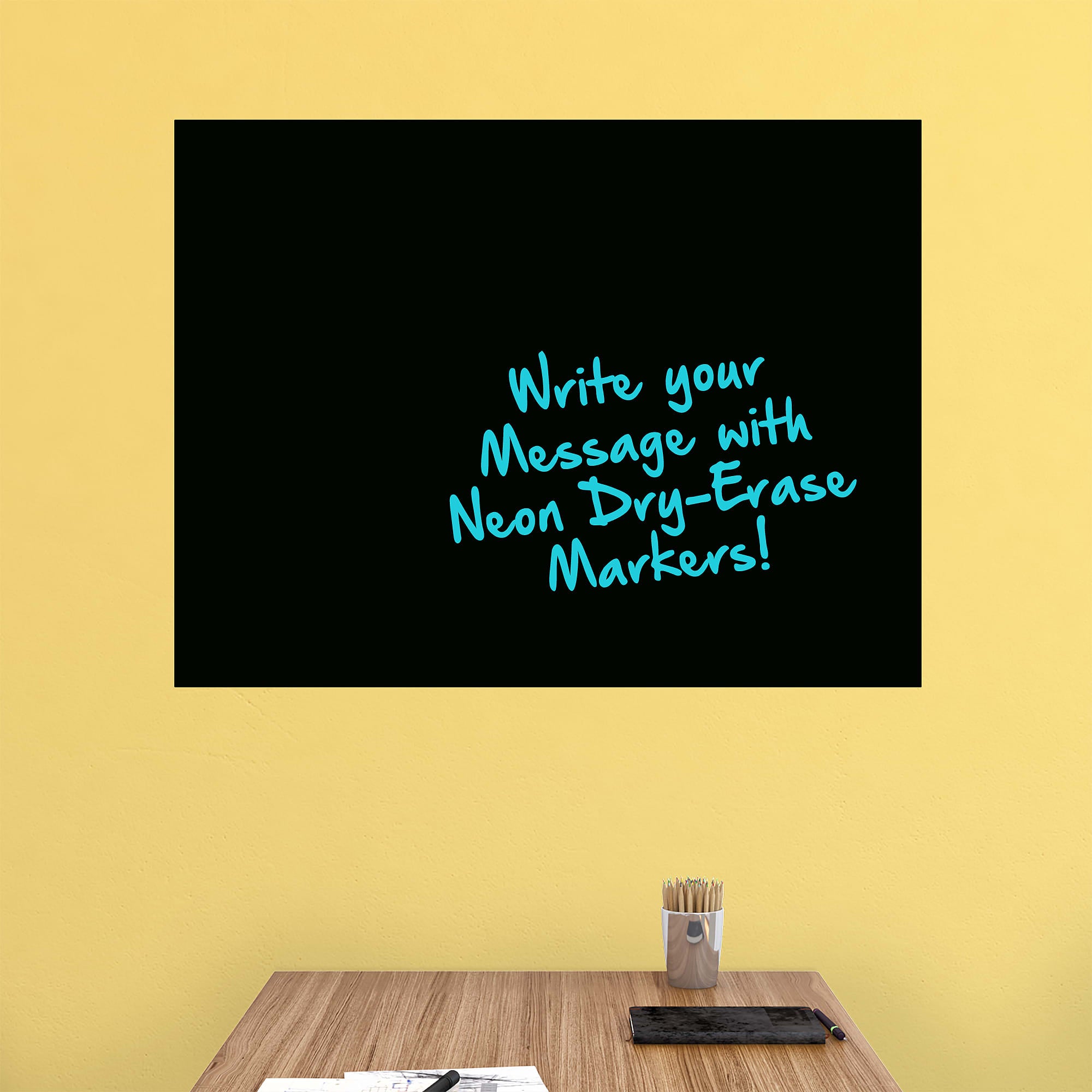 Black Dry Erase Board Removable Wall Decal Life-Size Decal by Fathead | Vinyl