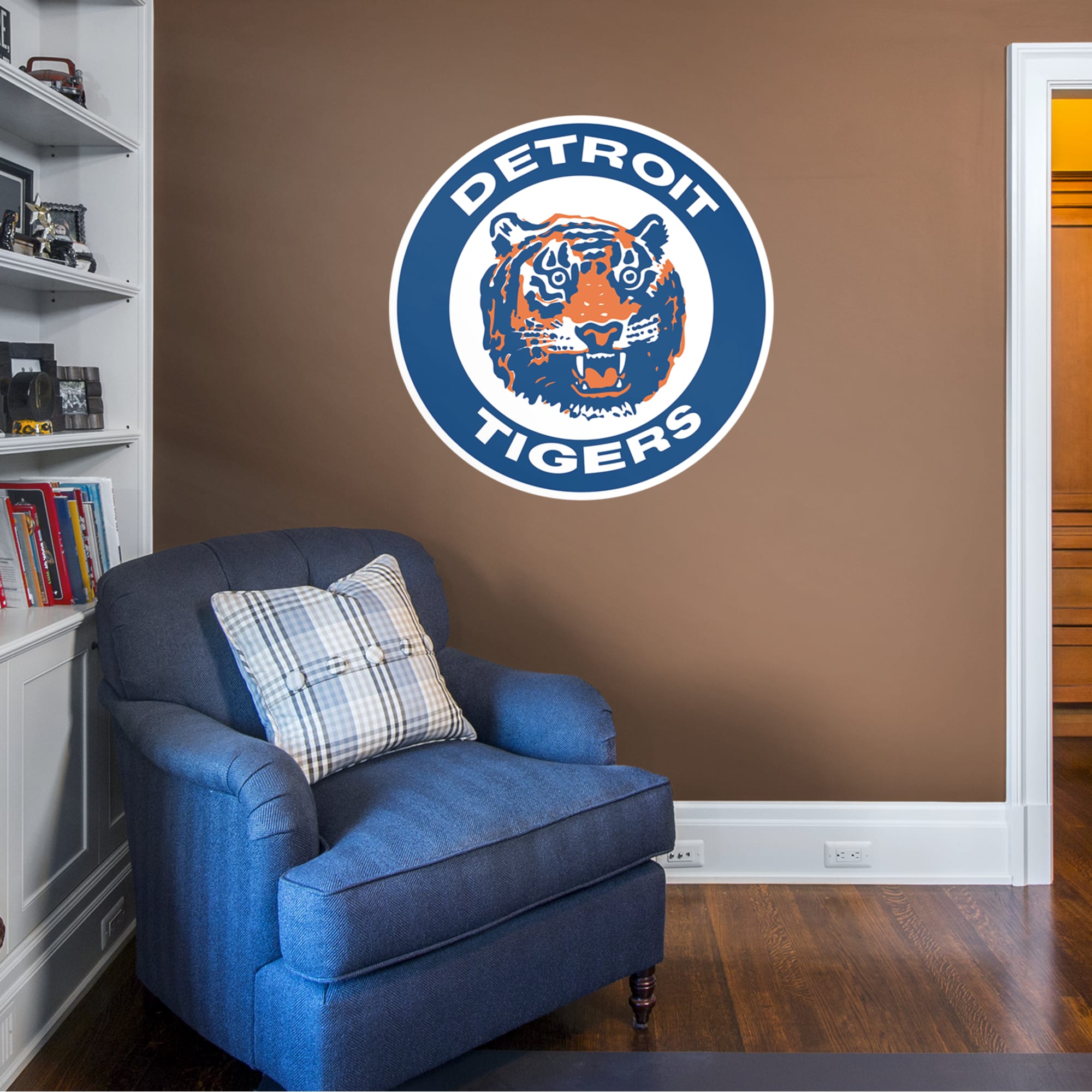 Detroit Tigers: Classic Logo - Officially Licensed MLB Removable Wall Decal Giant Logo (39"W x 39"H) by Fathead | Vinyl