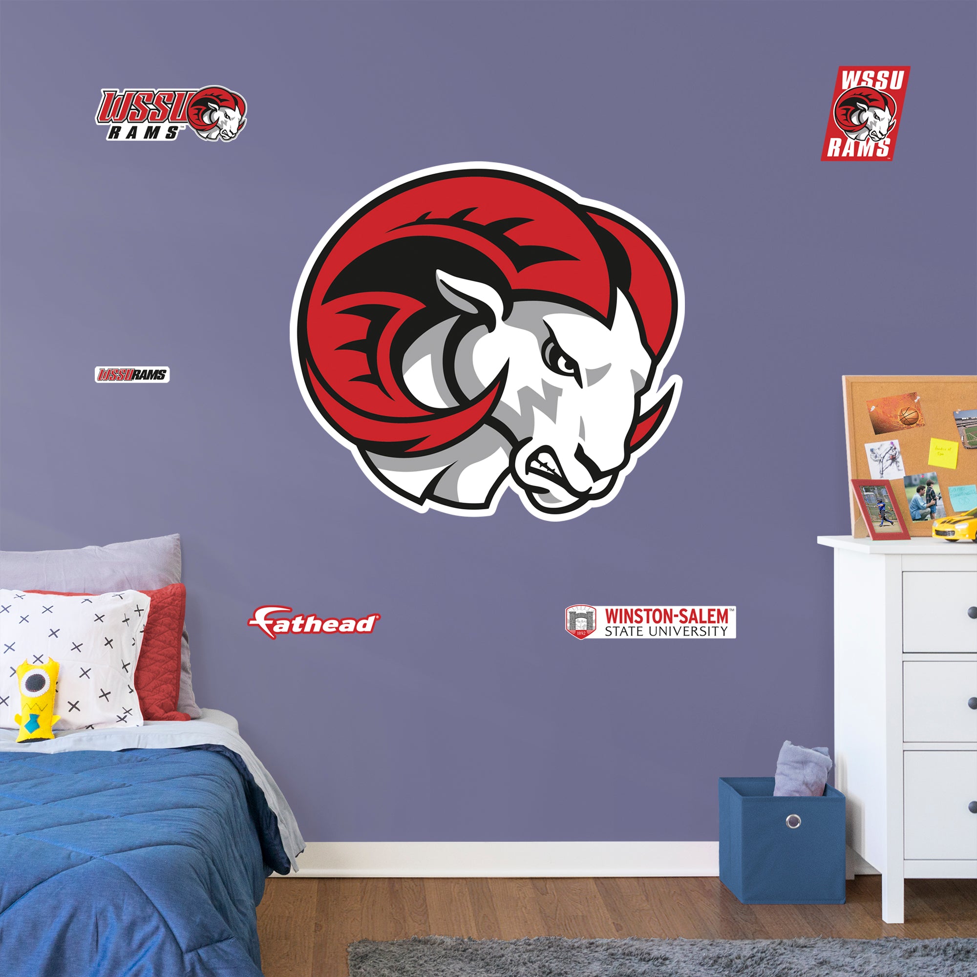 Winston-Salem State University 2020 RealBig - Officially Licensed NCAA Removable Wall Decal Giant Decal (38"W x 42"H) by Fathead