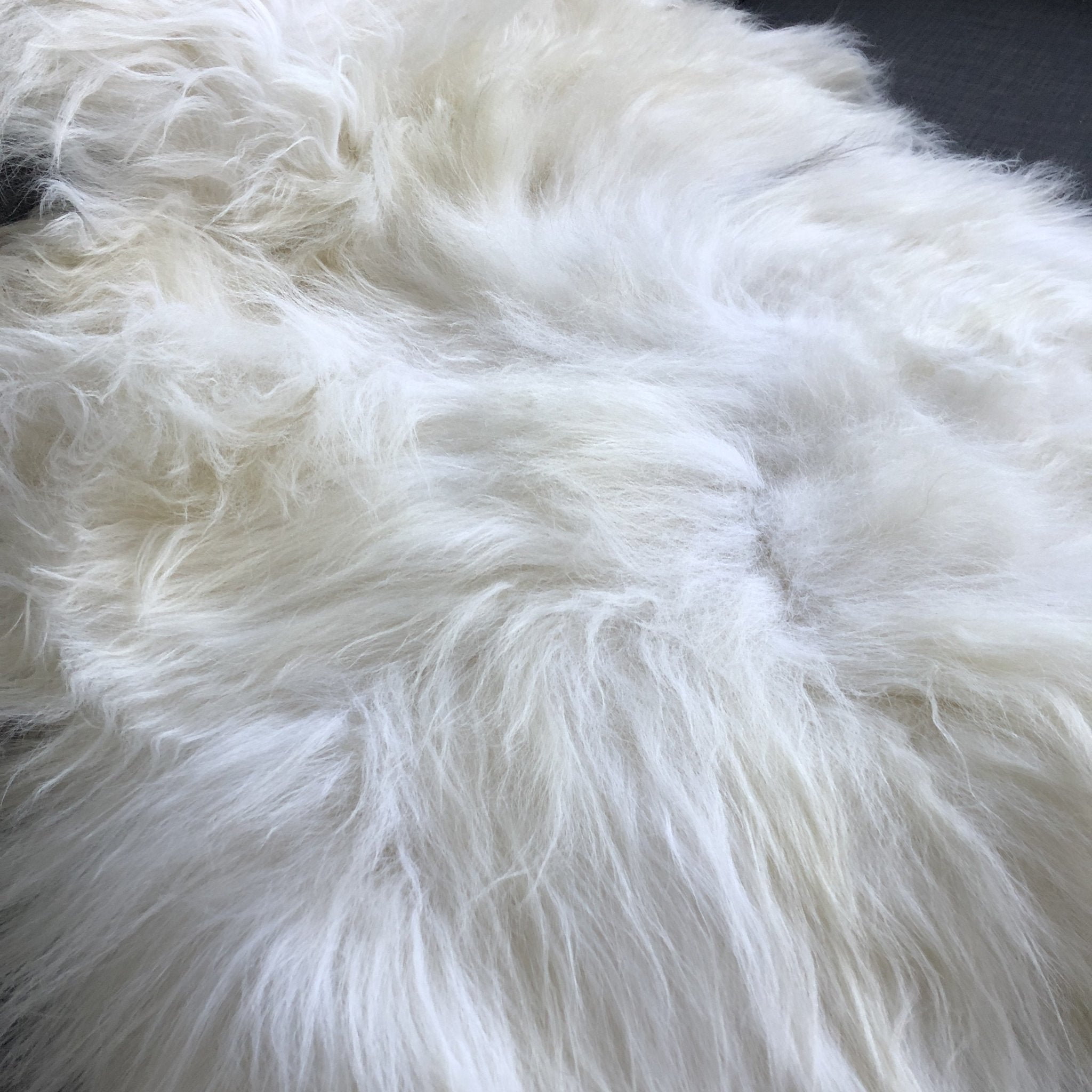 Icelandic White Long Fur Sheepskin Rug 100% Natural Sheep Skin Throw ...