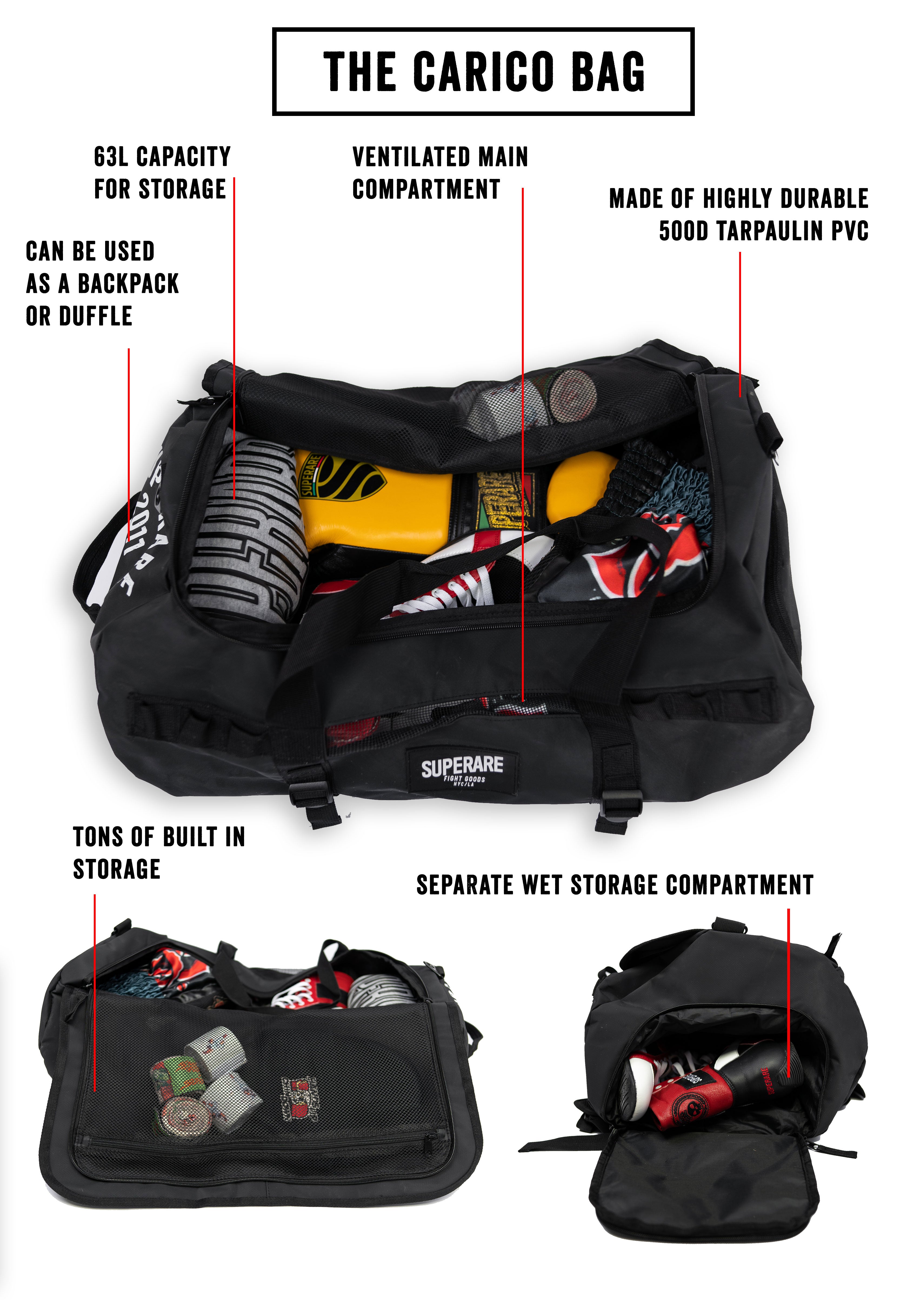 Superare \'Carico\' Gear Bag – Superare Fight Shop