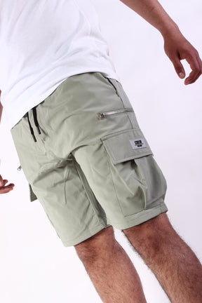 Men Tactical Cargo Shorts Cropped Pants Multi Pockets Zipper Half Trousers  Slim  eBay
