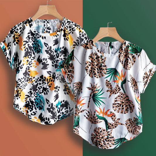 Floral Top Combo Pack of 5 Pcs for Women & Girls