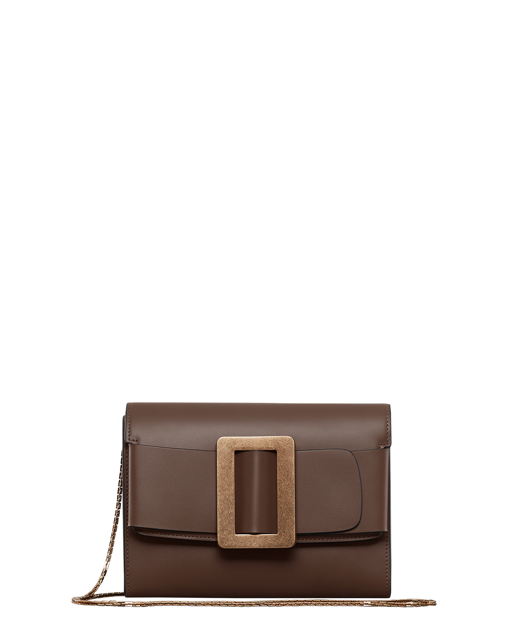 Boyy Buckle Colorblock Raffia & Leather Crossbody Phone Case In Brown