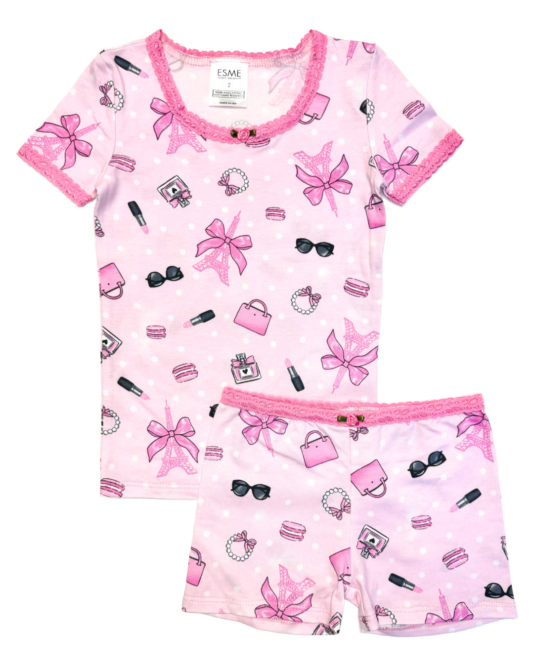 esme- J'adore Paris Short Sleeve pajama Set