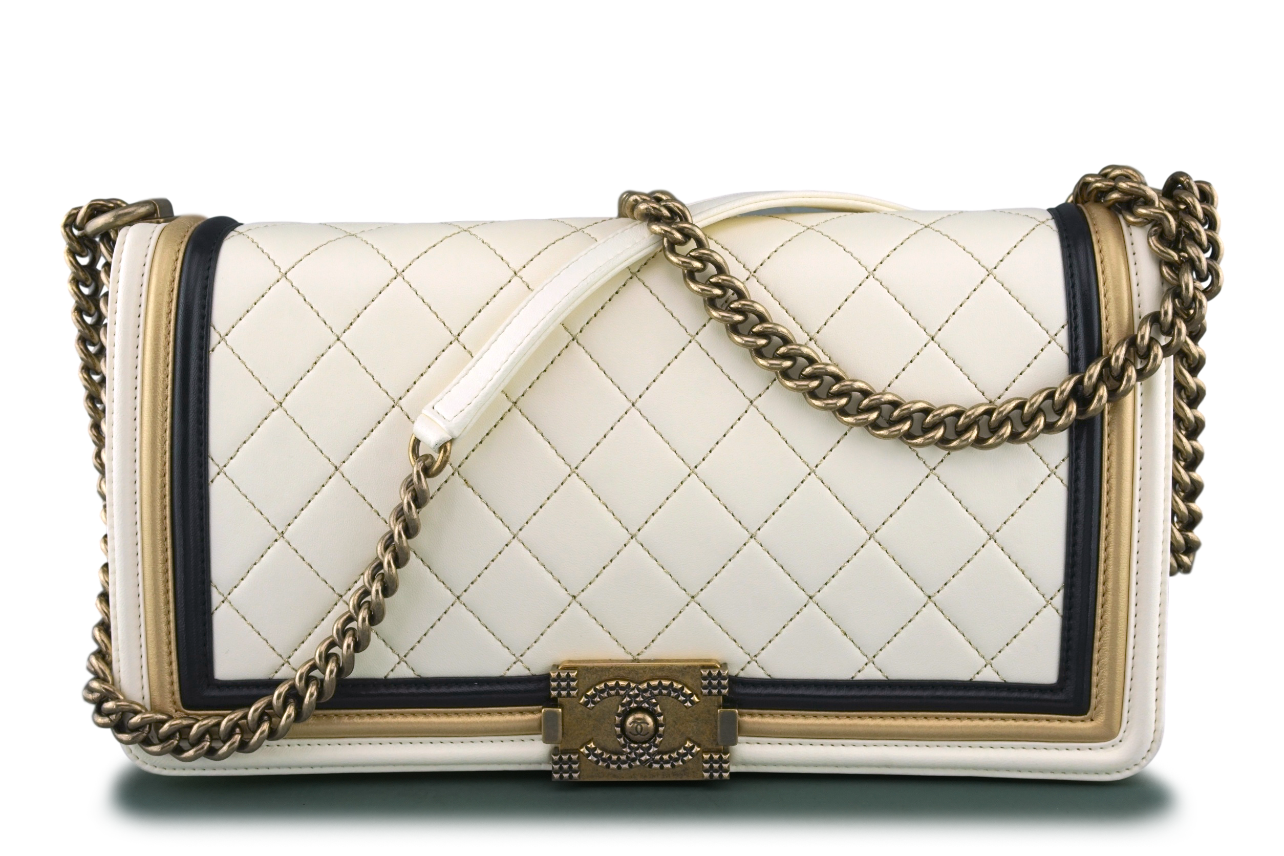 Chanel Medium-Large Ivory Classic 2.55 Flap Bag – Boutique Patina