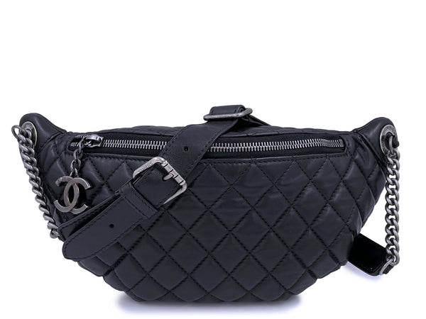 Top 36+ imagen chanel fanny pack black