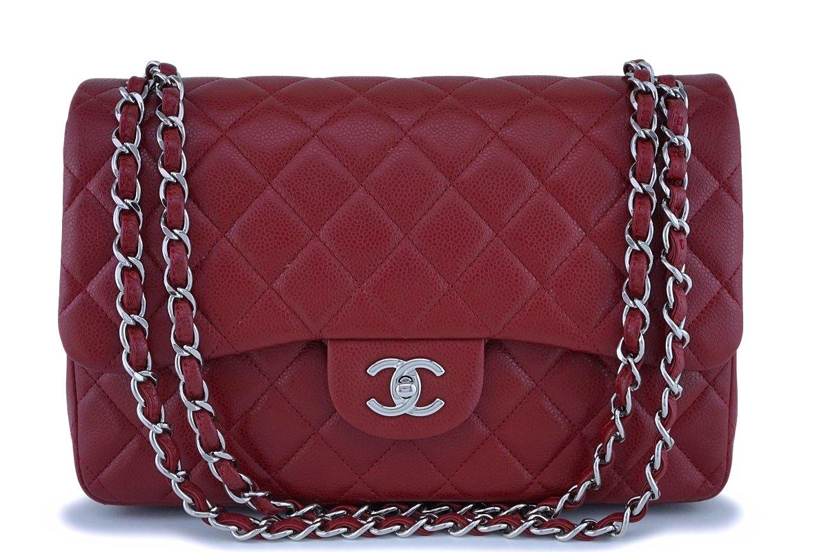 Red Chanel Jumbo - 49 For Sale on 1stDibs  chanel jumbo red, chanel red  jumbo flap bag, jumbo chanel