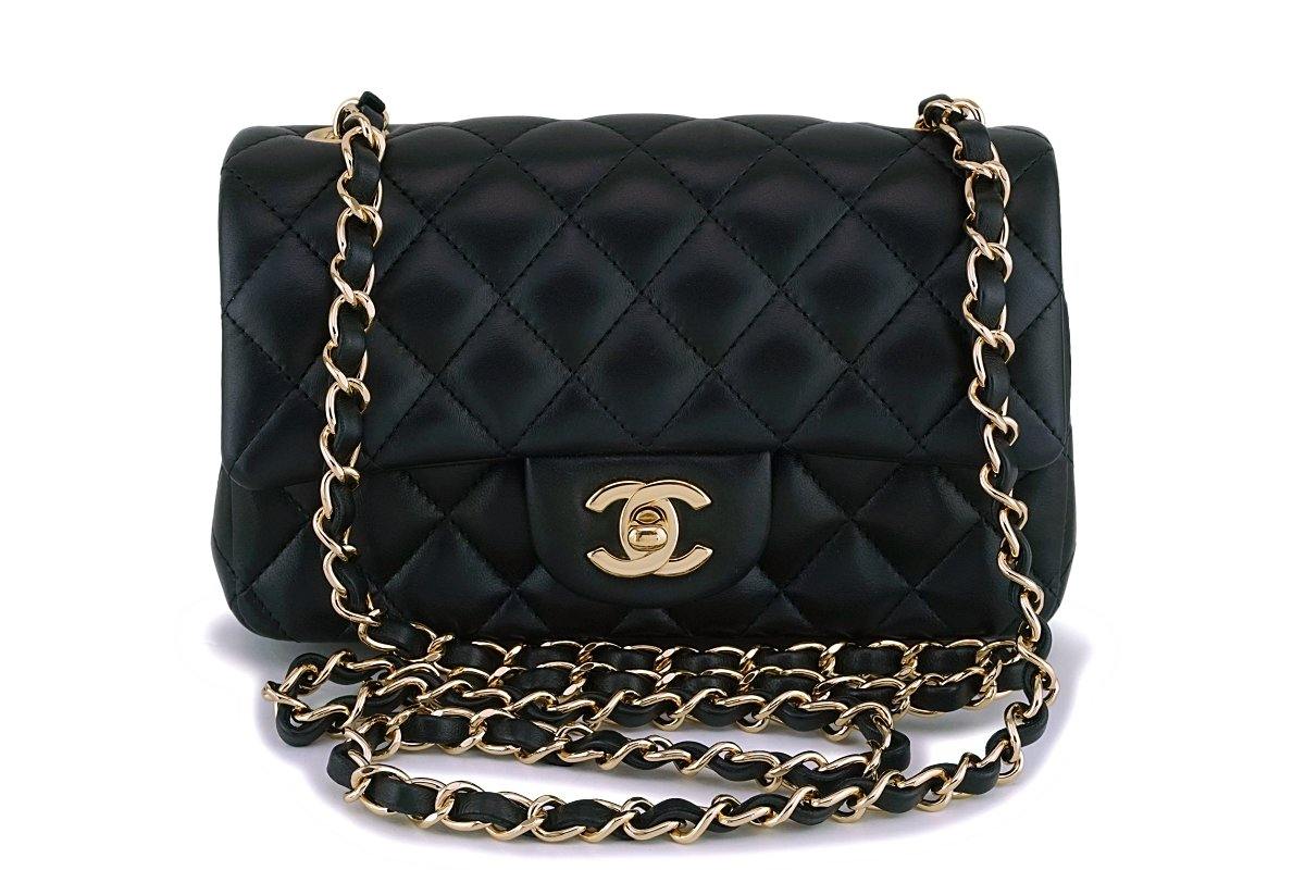 Chanel Black Lambskin Rectangular Mini Classic Flap Bag GHW – Boutique ...