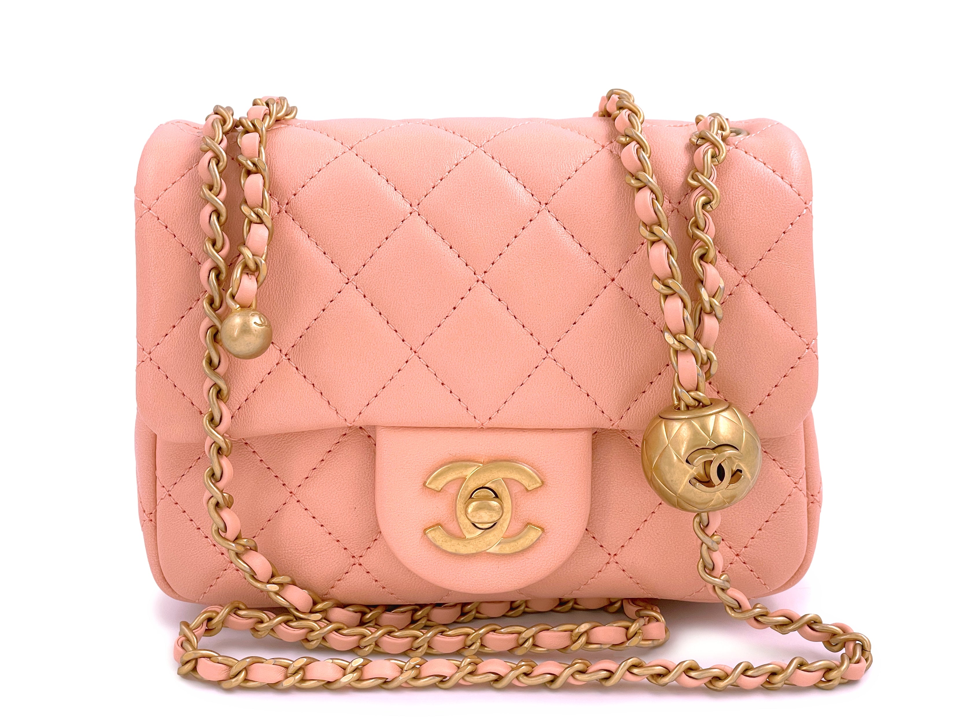 Chanel Multicolor Tweed Pearl Crush Square Flap Mini Q6B51T4FM9000