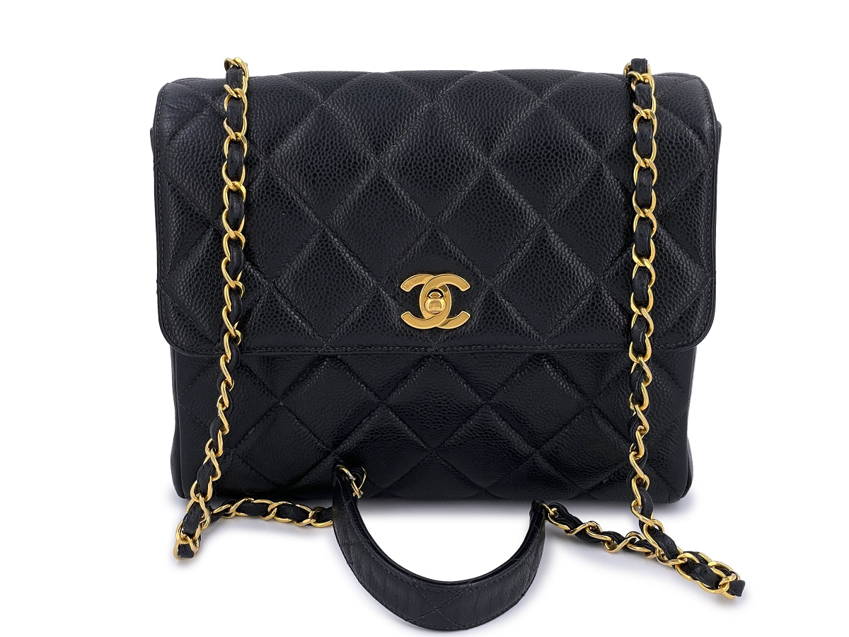 Chanel Pre-owned 1995 Large Classic Flap Crossbody Bag - Black