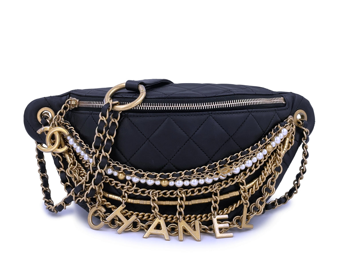 Limited Chanel All About Chains Waist Bag Fanny Pack 19A