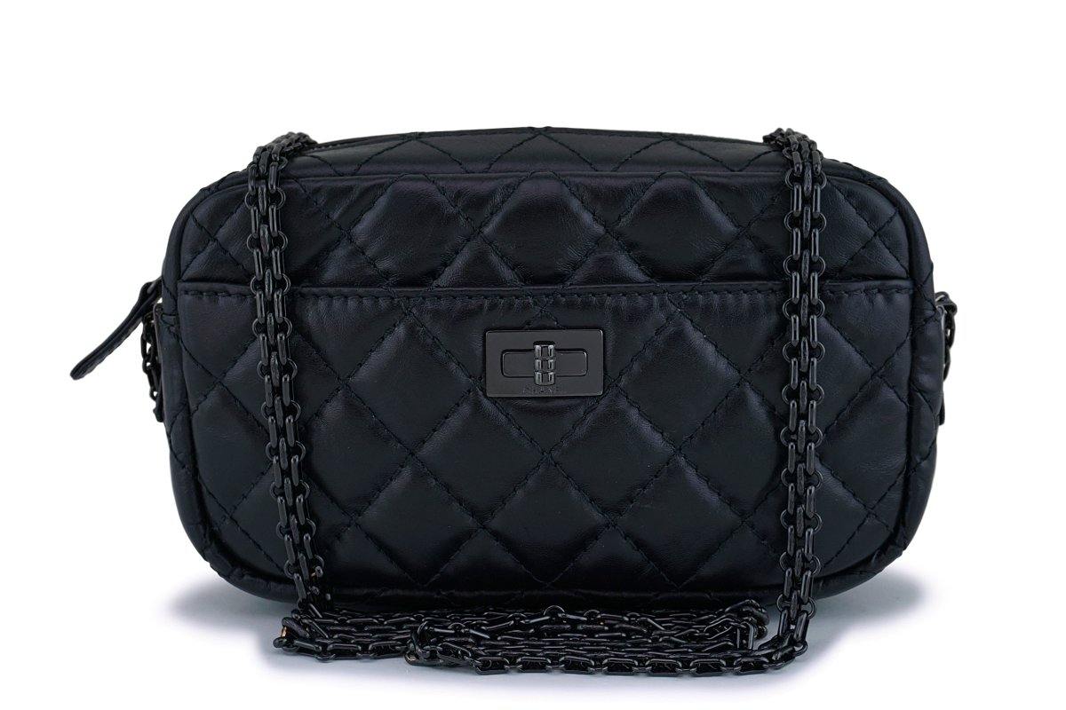 Chanel So Black Mini Reissue 2.55 Camera Case Crossbody Bag