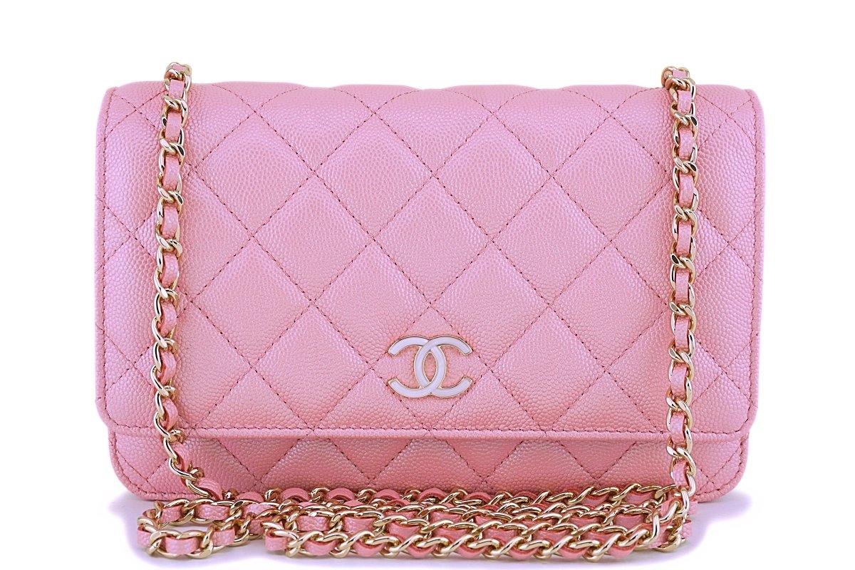 Chanel Pink Iridescent 19S Woc Wallet CC