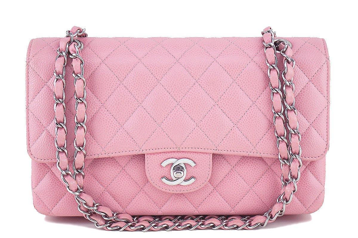 Chanel Fuschia Pink Quilted Velvet Medium Classic Double Flap Bag