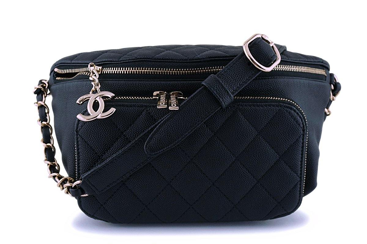 NIB Chanel Black Caviar Business Affinity Fanny Pack Waist Belt Bag GH –  Boutique Patina