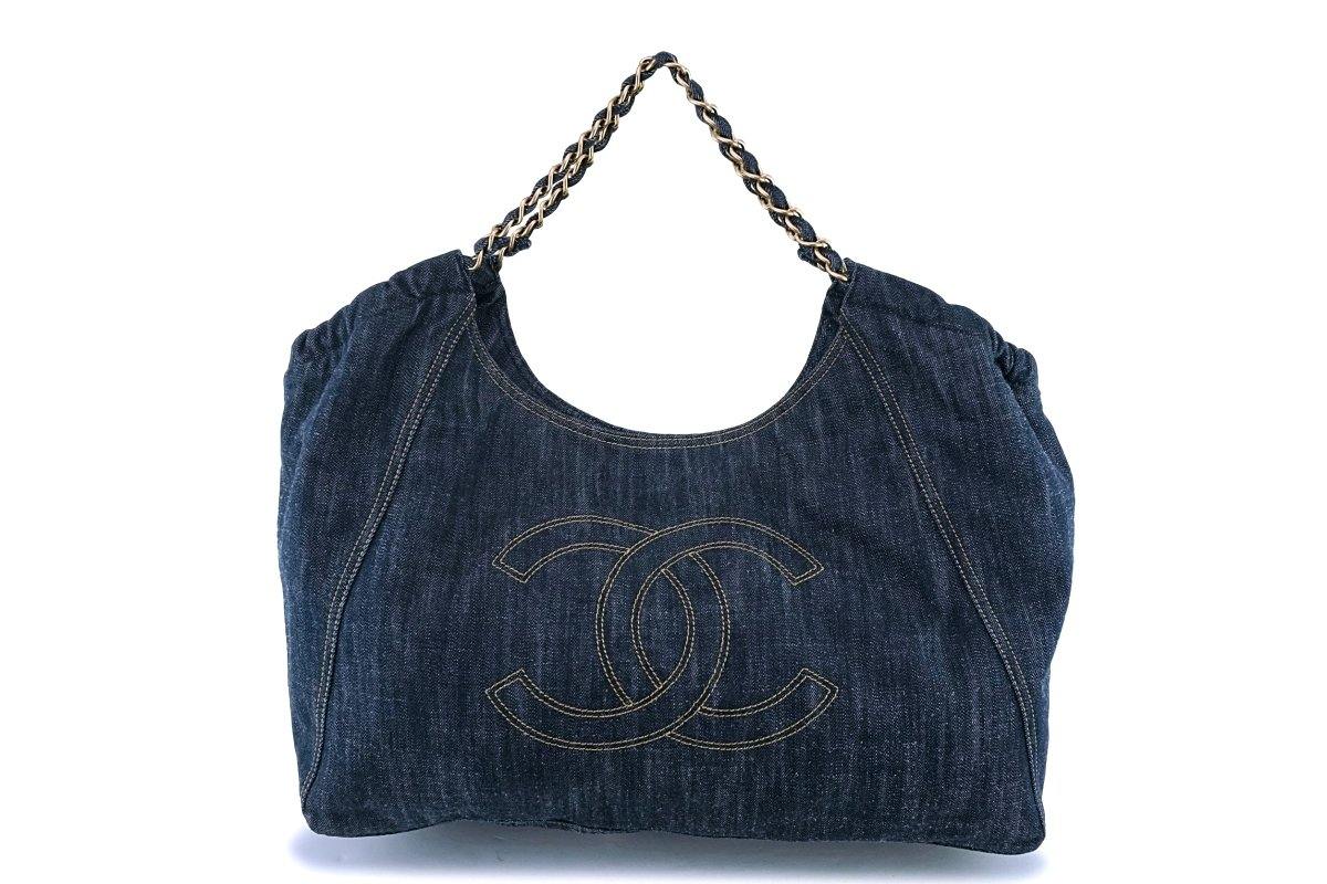 CHANEL, Bags, Chanel Denim Hobo Tote Bag