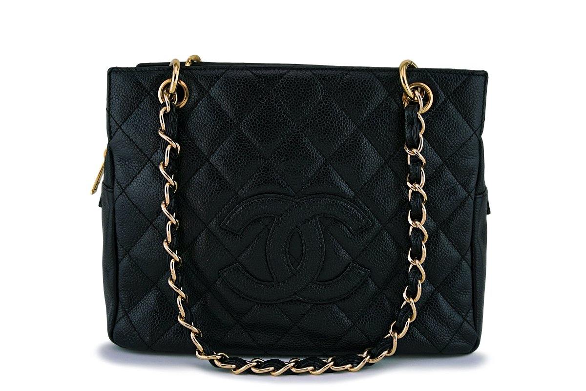 Chanel Black Caviar Classic Petite Timeless Shopper Tote Bag GHW – Boutique  Patina