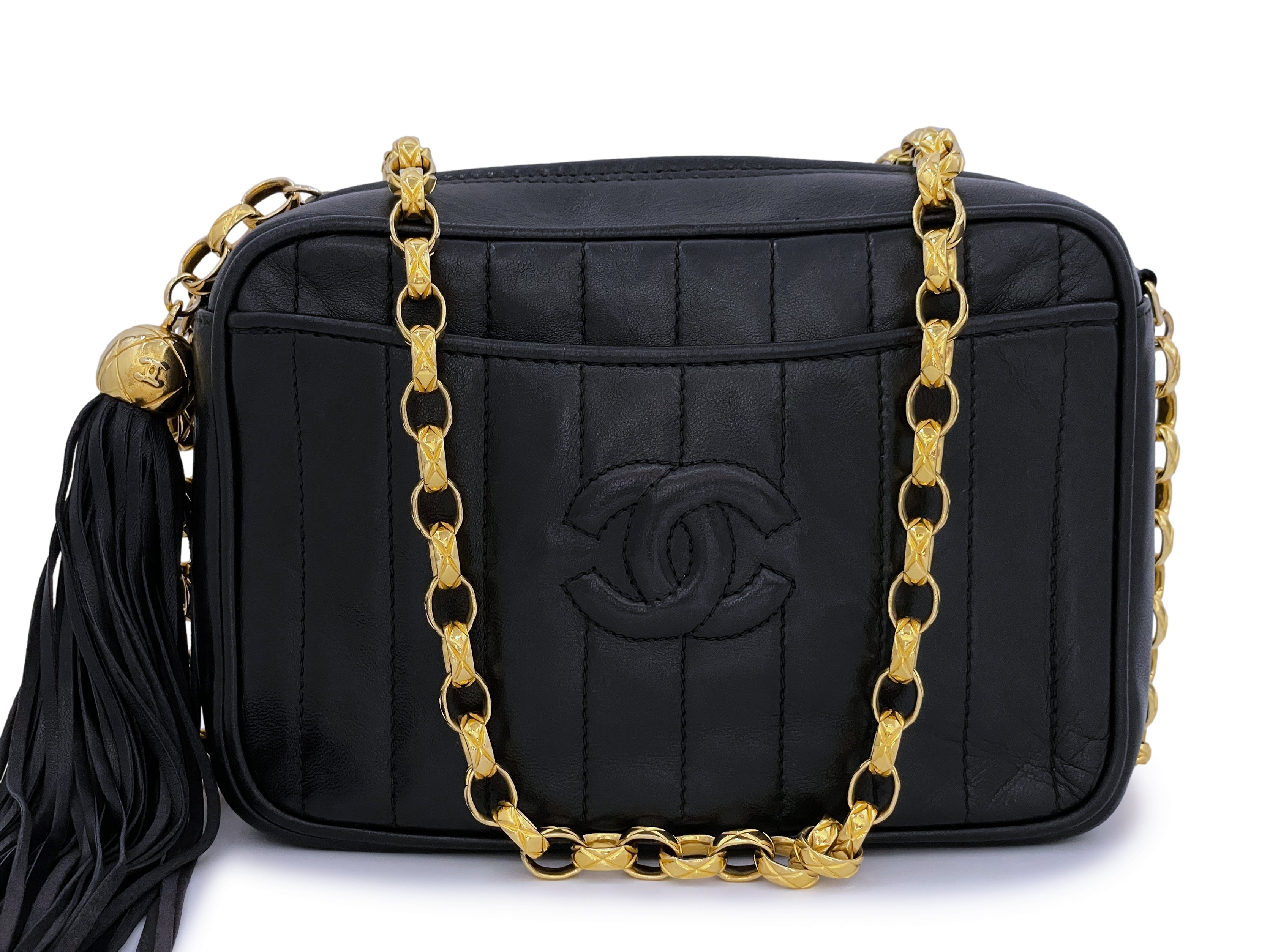 Chanel 1994 Vintage Black Mademoiselle Lambskin Mini Camera Bag 24k GH – Boutique  Patina