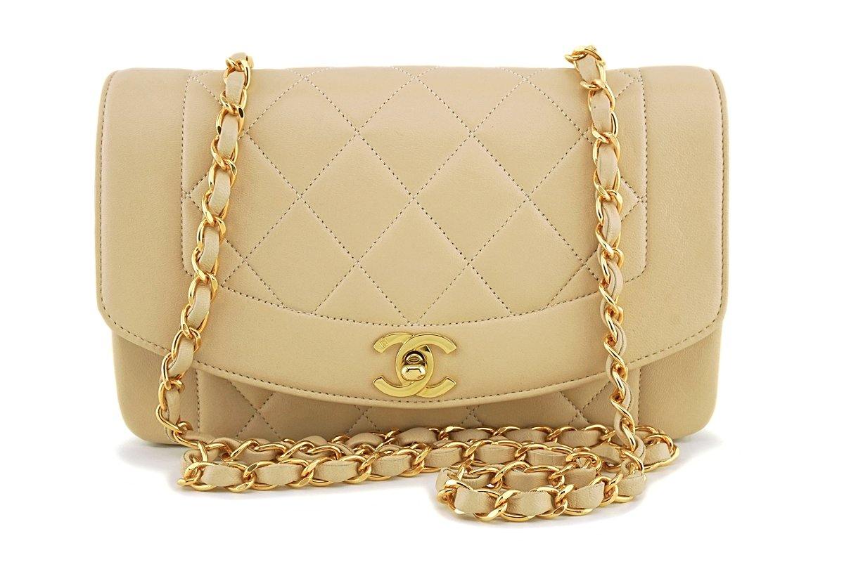 rare* Chanel Beige Vintage Caviar Small Diana Classic Flap Bag 24k GH –  Boutique Patina