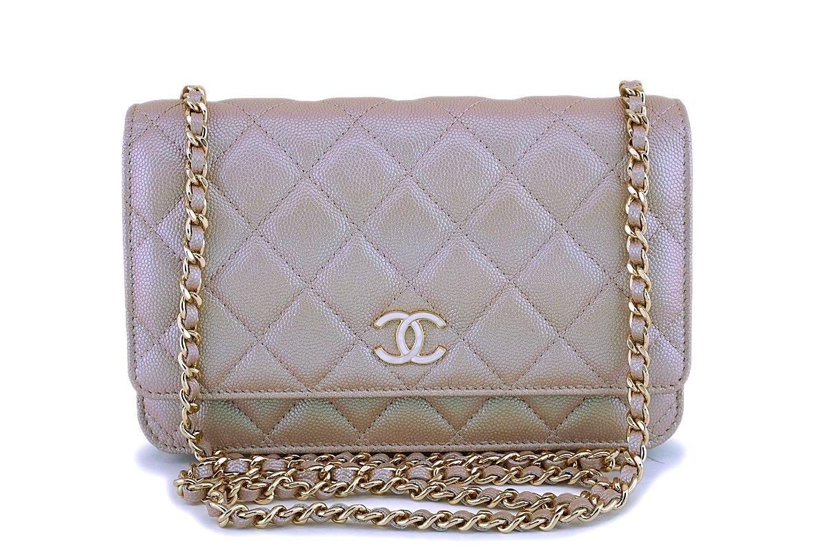 Chanel Wallet on Chain WOC Red Lambskin Silver Hardware