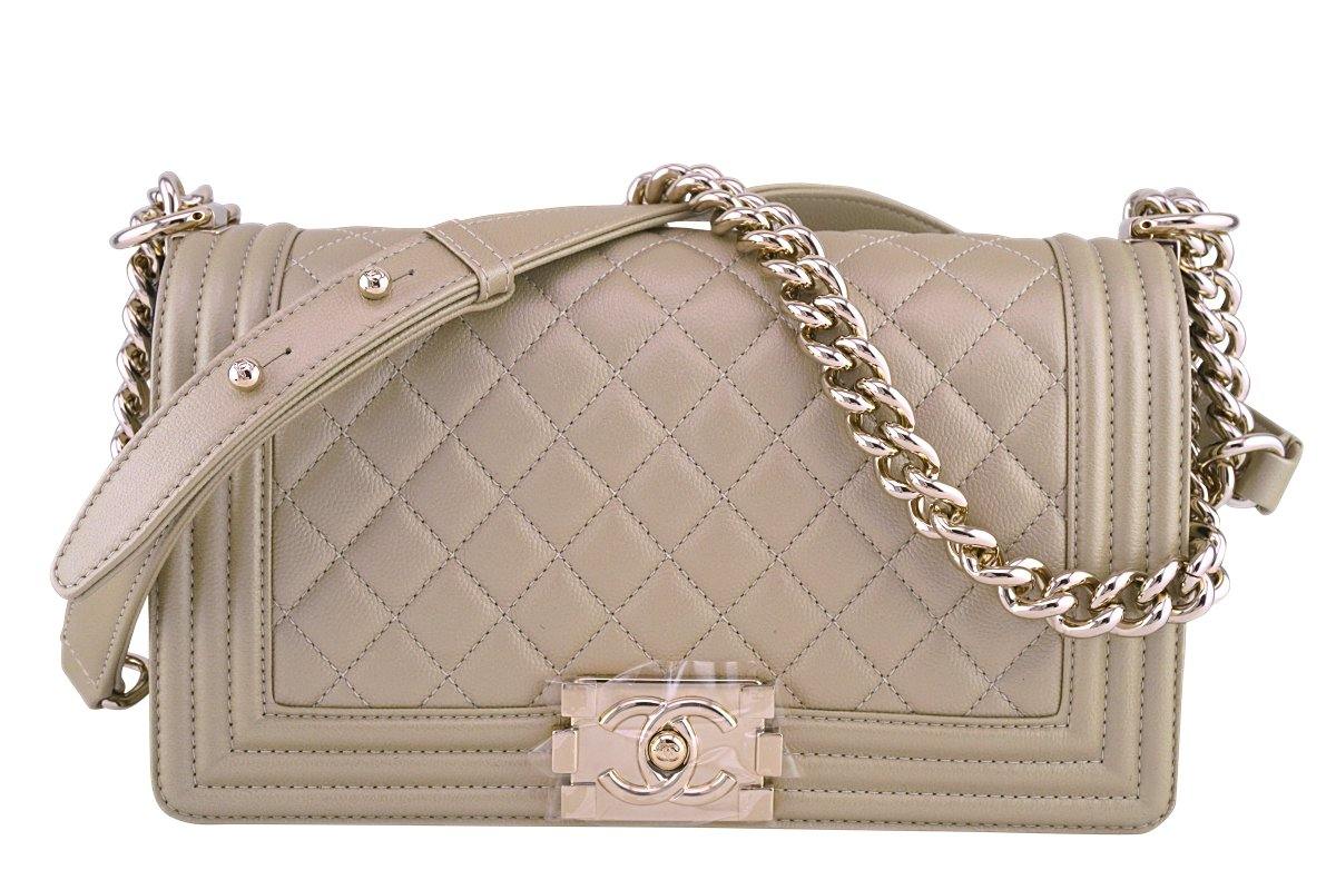 chanel boy champagne gold