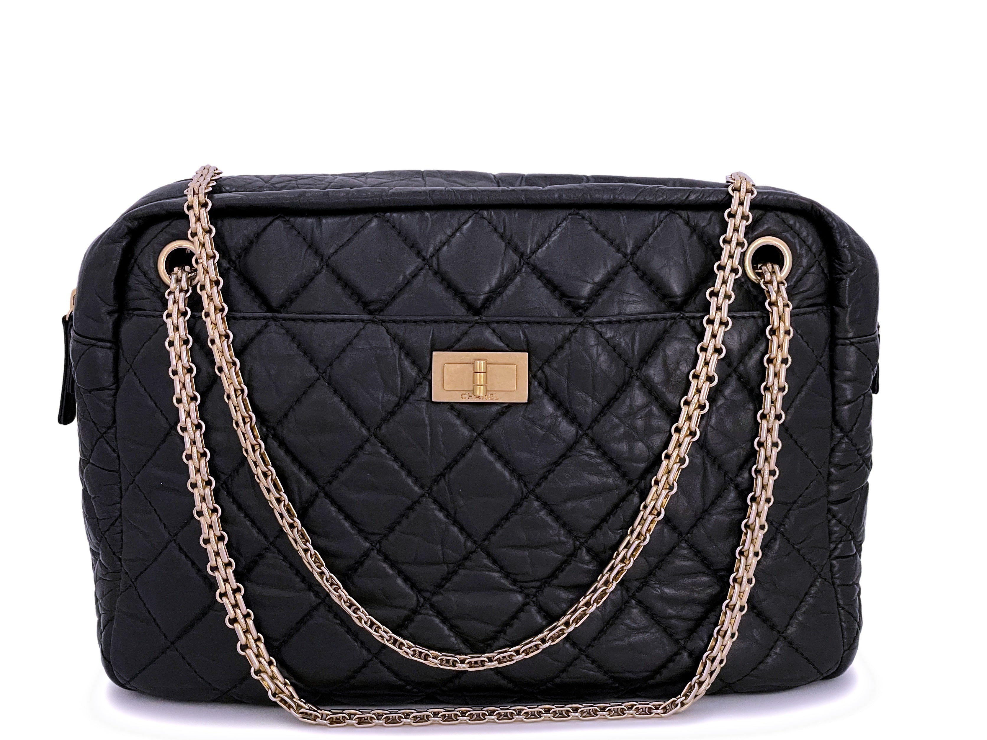 Chanel Grey Quilted Leather Large Reissue Camera Bag Chanel