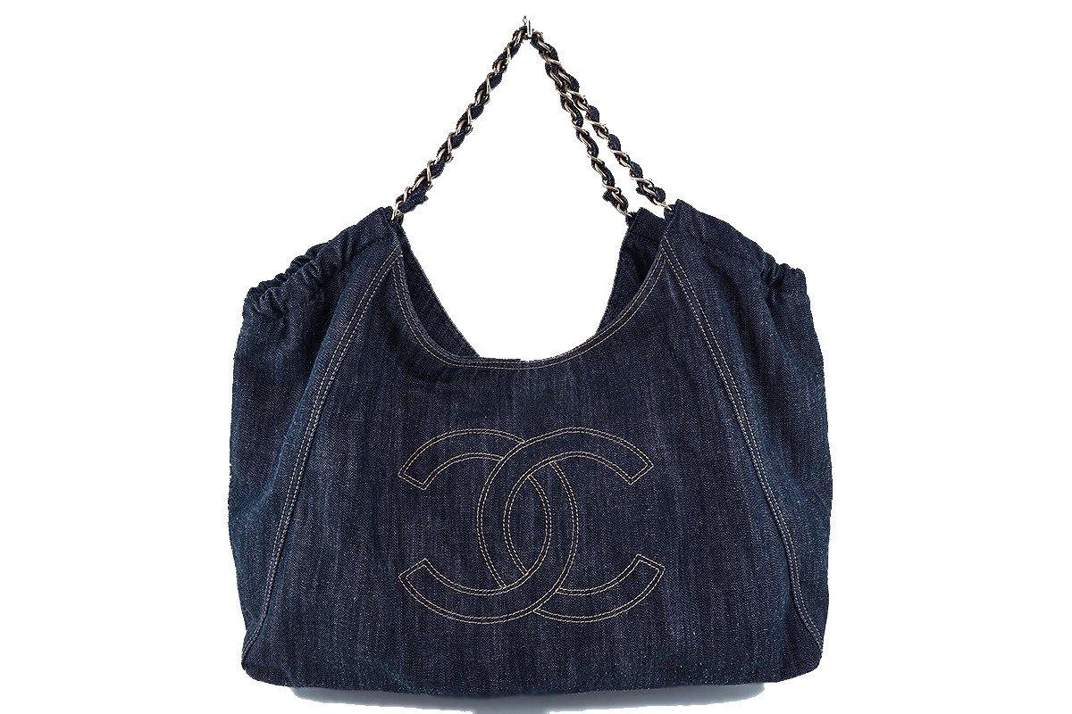 Chanel Blue Dark Denim XL Giant Coco Cabas Tote Bag – Boutique Patina