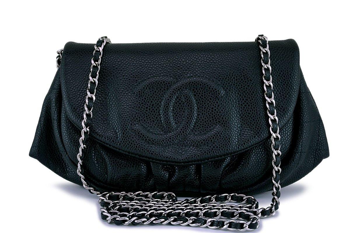 Chanel Black Caviar Half Moon WOC Wallet Chain Bag SHW – Boutique Patina