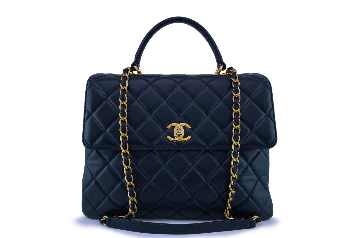 Chanel Quilted Nylon Large Shopping Tote - Blue Totes, Handbags - CHA764653