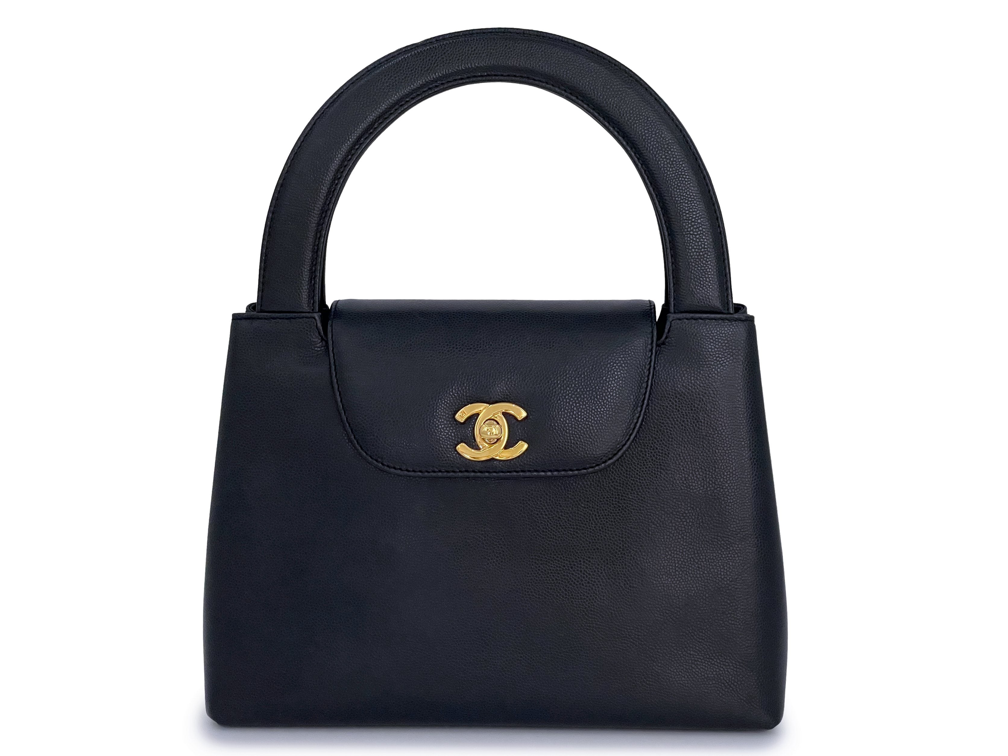 Chanel Black Caviar Mini Kelly Evening Bag 24k GHW – Boutique Patina