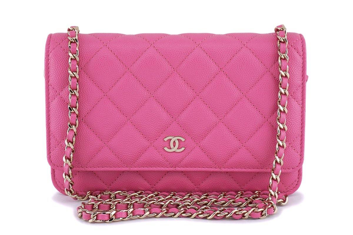 NIB 19S Chanel Iridescent Pink Caviar Classic Wallet on Chain WOC GHW –  Boutique Patina