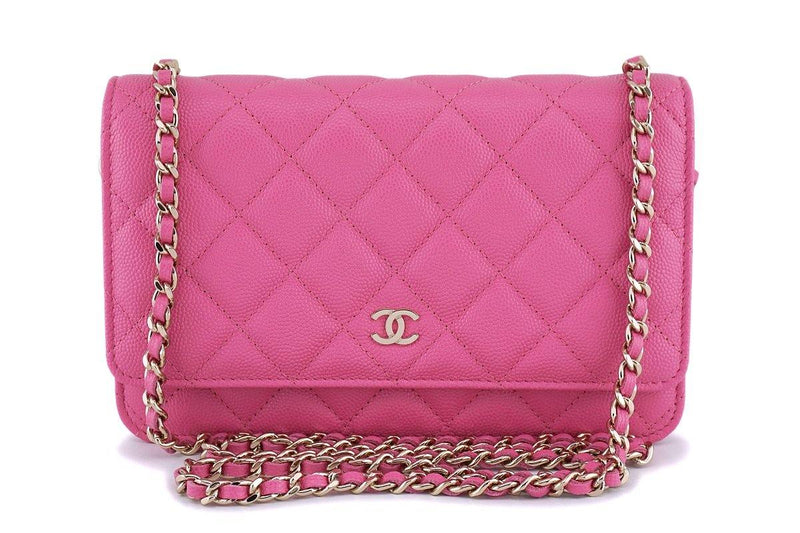 Chanel 21S Caviar Wallet on Chain WOC in Rose Claire with light gold  hardware  Loved To Go