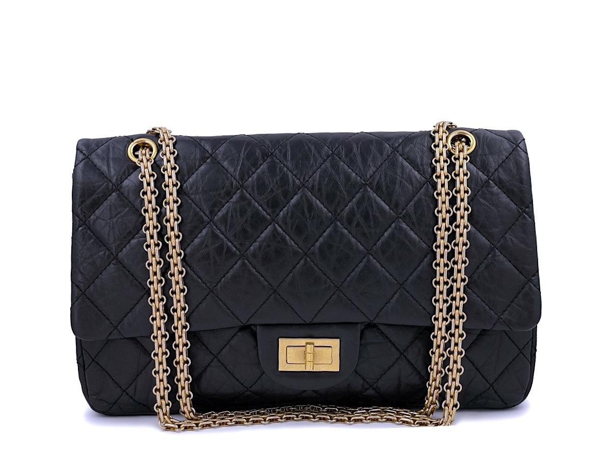 Chanel Burgundy Quilted Caviar Reissue 2.55 227 Double Flap Bag