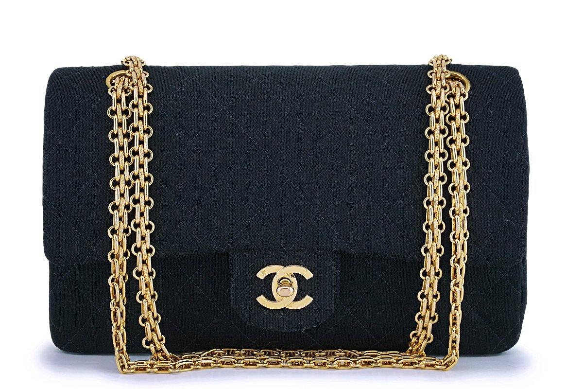 Black Chanel 2012 2.55 Reissue Jumbo Quilted Jersey Double Flap Bag –  Designer Revival