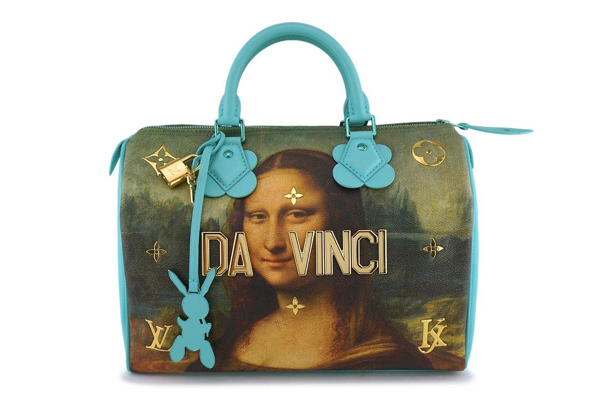 Rare Louis Vuitton Speedy 30 'Masters' Da Vinci Mona Lisa Jeff Koons Bag
