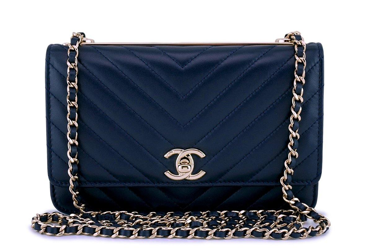 RARE Chanel WOC Navy Caviar Leather